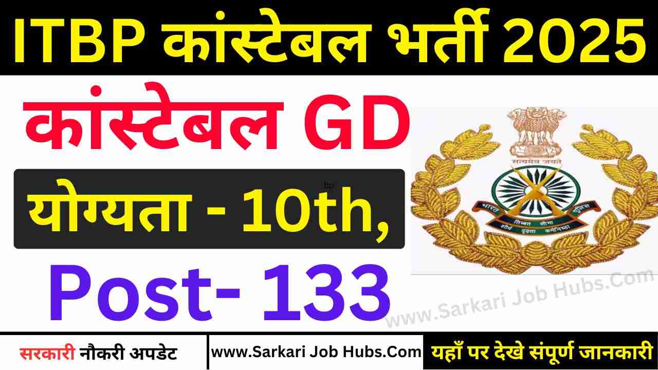ITBP Constable Sports Quota Recruitment
