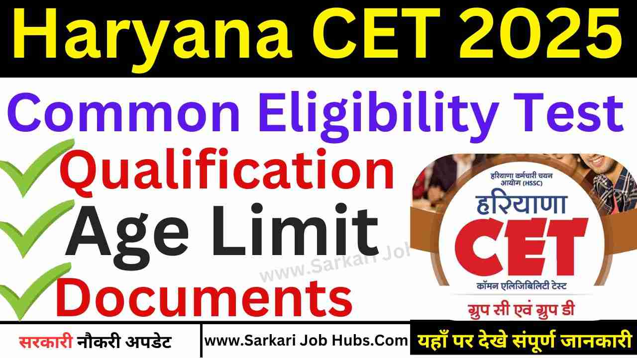 Haryana HSSC CET 2025 Notification