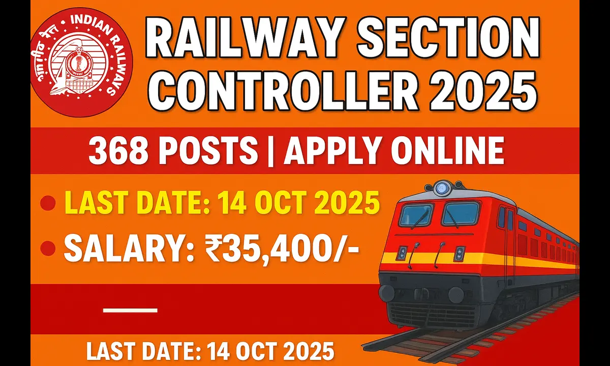 Railway RRB Section Controller Recruitment 2025