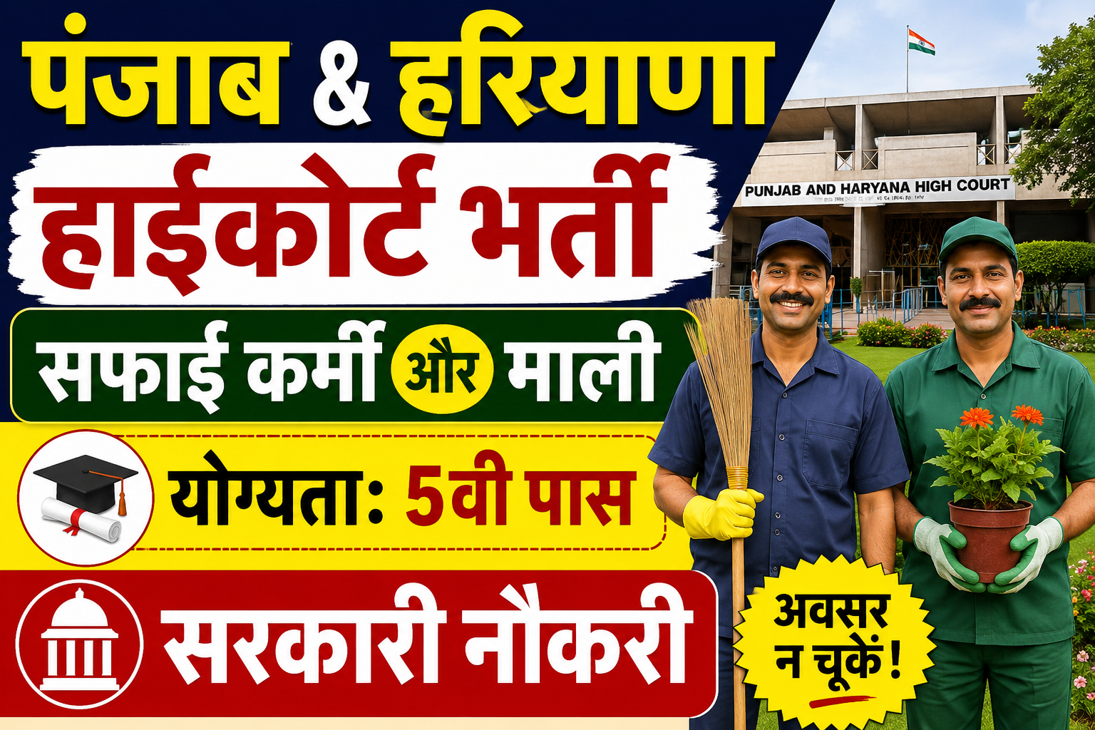 Punjab and Haryana High Court Safai Sewak Mali Recruitment